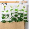 10Pcs Artificial Eucalyptus Leaves Branch with Stem Realistic Reusable Faux Green Plants Greenery Home Table Centerpiece Decoration Photo Props