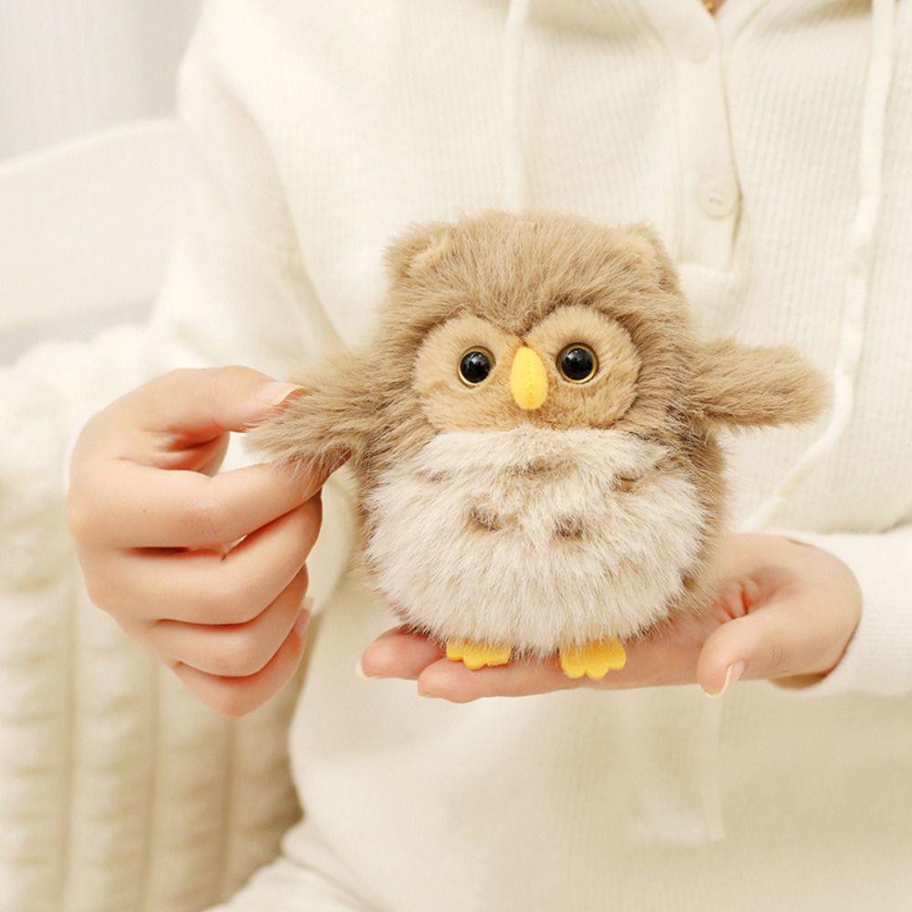 PP Cotton Magnetic Shoulder Standing Owl Doll Fun Doll Pet Bird Stuffed Doll  Birthday Parties