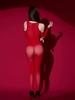 Fashion Sexy Women'S Jumpsuit Front Breast Bandage To Crotch Open Oil Shiny Smooth Tights Hollow Out Woman Shaping Leotard