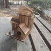 Verdicktes Holz Vogelhaus Futterhaus Rustikaler Stil Hängendes Vogelhaus Vogelbrutkasten Gartendekoration