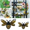 12pcs DIY 3D Bee Stickers Black&yellow Hollow Bees Sticker Creative Bee Wall Decals  Home Decoration