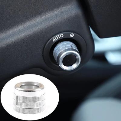 Aluminum Alloy Silver Car Steering Wheel Adjustment Lever Knob Ring Trim Fit For Land Rover For Jaguar Auto Interior Accessories