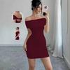 2025 European & American Spring/Summer Backless One-Shoulder Slim-Fit Dress