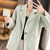 Winter Wool Coat for Women Loose Fit Tweed Jacket Oversized Warm Outerwear
