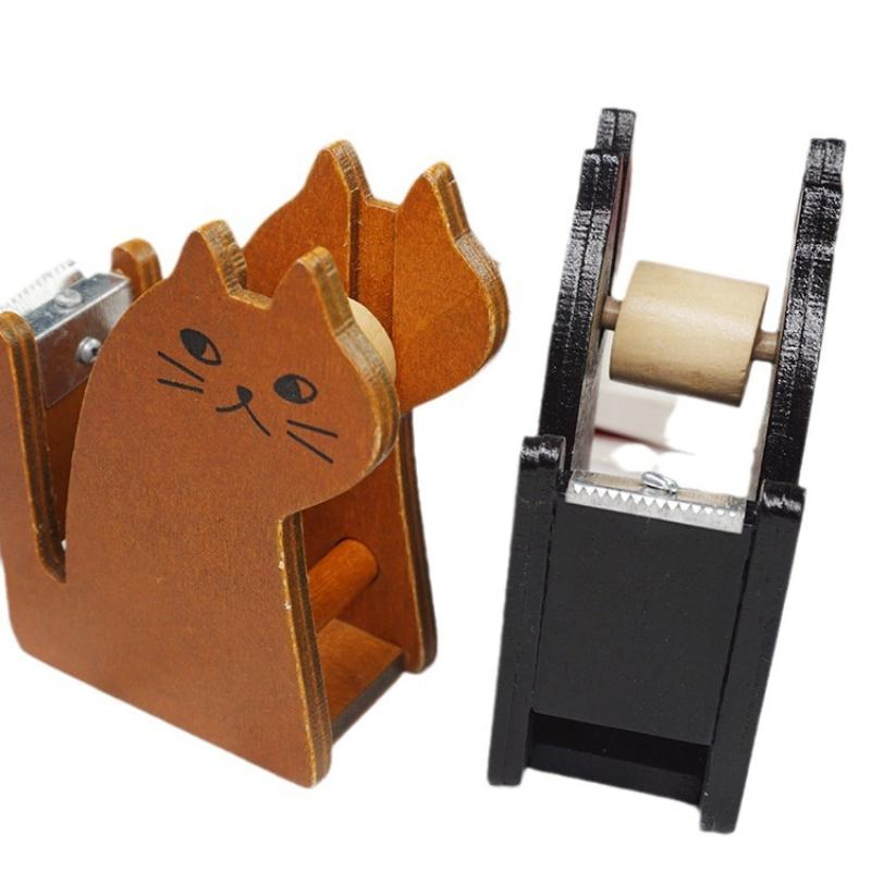 Holzbandabroller Schreibtisch-Klebebandabroller Tierform Eichhörnchen Wal Design Ergonomischer Bandhalter Für Büro Zuhause Schule