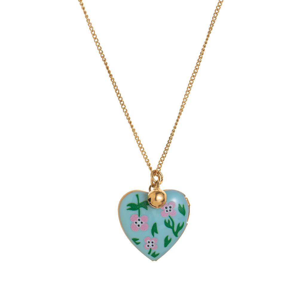 Ins Simple Drip Oil Love Opening Photo Album Necklace Hot Selling Adjustable Necklace Gold Plated Color Preserved
