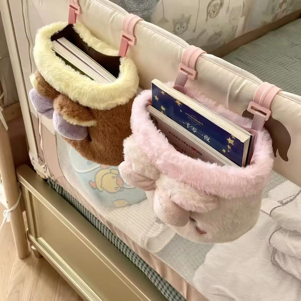 Dorm Room Storage Rilakkuma Hanging Bag Cute Korilakkuma Plush Organizer Soft Kawaii Caddy For Desk Cosmetics Storage Girl