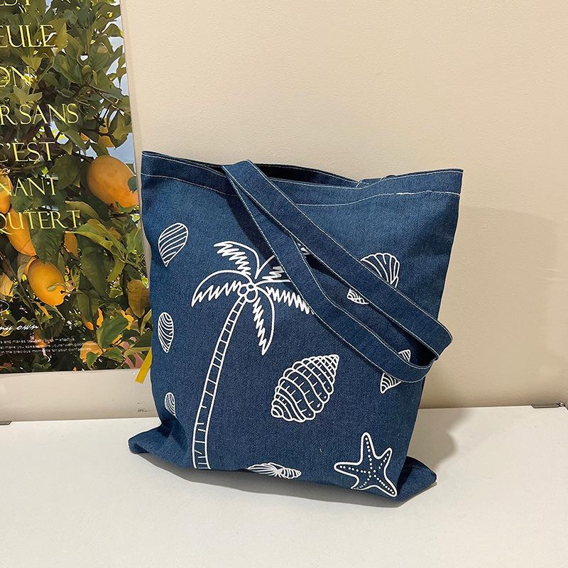 

Новая джинсовая сумка через плечо, большая сумка для покупок, сумка для мамы, сумка для работы, портативный сатчел, студенческий школьный рюкзак.