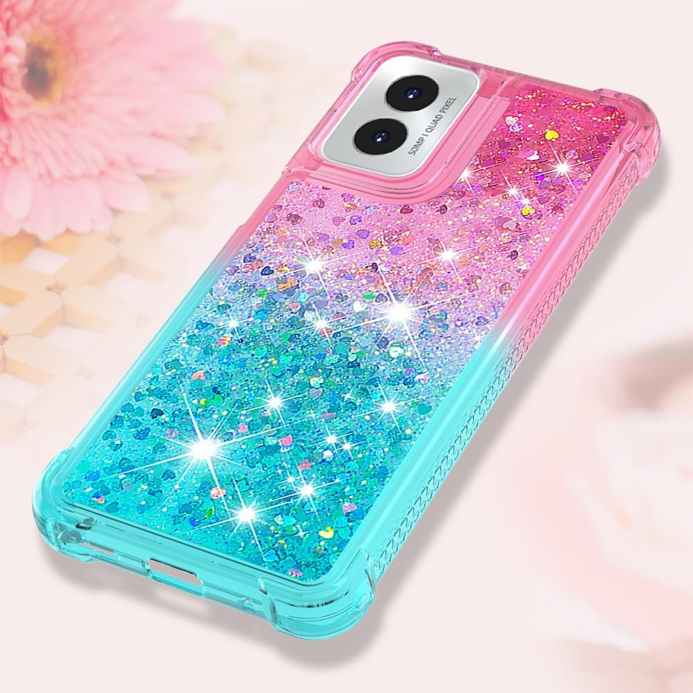 Case for Motorola Moto G 5G 2024 Case Women Girls Cute Clear Glitter Heavy Duty Shockproof Back Cover Soft TPU Phone Case for Moto G 5G 2024 Gradient