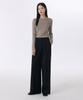 MUSINSA STANDARD WOMAN Women'S Heavyweight Fleece-Lined Two-Pleat Wide Elastic Slacks [Black]