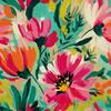 Outdoor Dekostoffe Oxford - Blumen - Dx2707