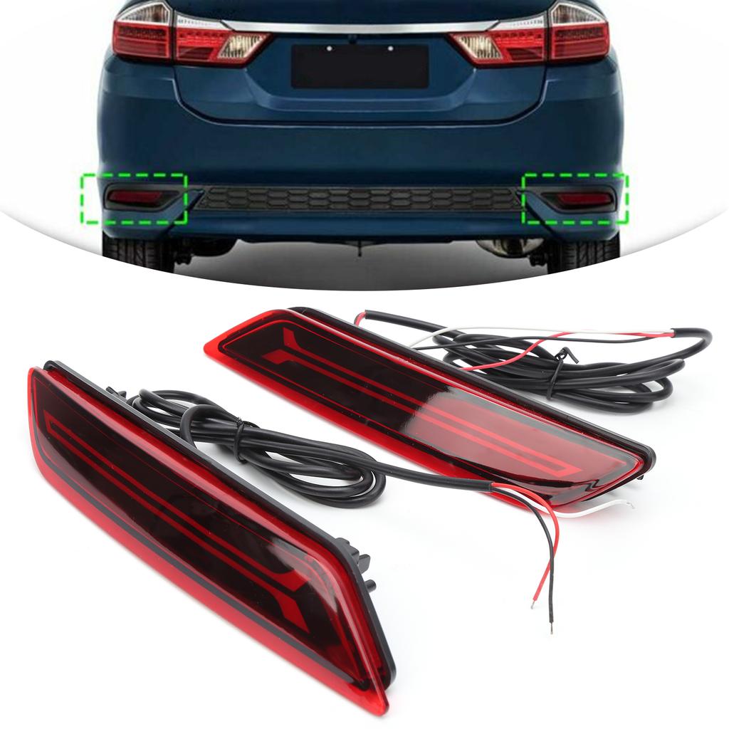 2Pcs Rear Bumper Driving Light LED Brake Parking Lamp Fit for Honda City 2017‑2018