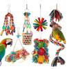 Hängendes Futterspielzeug Vogel Futterspielzeug Seegras Korb Seil Bungee Vogelspielzeug Vogel Zerrupfspielzeug Kaubares Papageienspielzeug