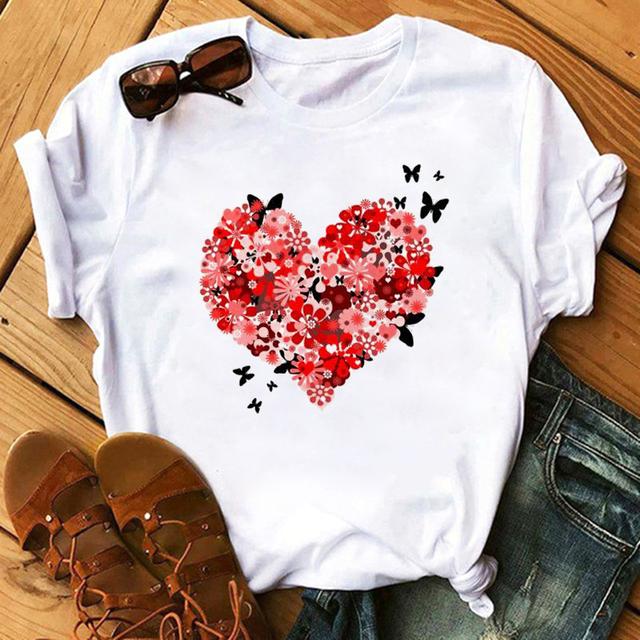 Fashion T Shirt Summer Casual Women Tshirts Tees Harajuku Korean Style Graphic Tops New Kawaii Short Sleeve Female T-Shirt