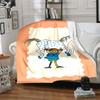 Coperta in Flanella di Pippi Calzelunghe Morbida Calda per Tutte le Stagioni, Design per Campeggio, Viaggio in Auto, Escursionismo Divano, Letto, Ufficio Regalo Perfetto per Feste