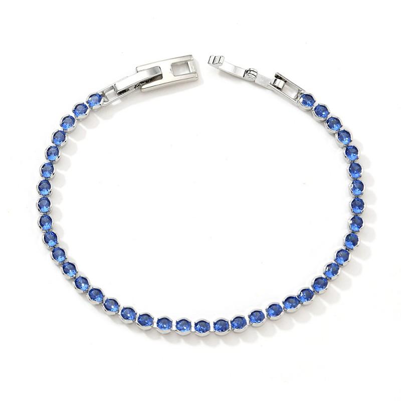 Minimalist Bubble Stackable Bracelet 3mm Zirconia Crystal Copper Chain Jewelry Women Men Trendy Daily Wear