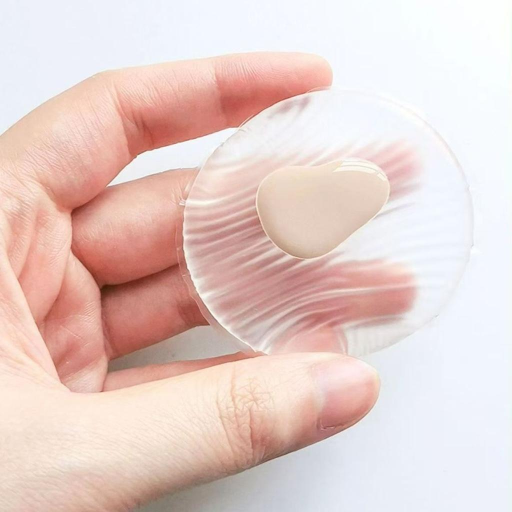 Cuscinetto in silicone trasparente, puff per cushion, puff gelatina per trucco, latte corpo, BB cream, puff umido e secco, beauty blender per trucco