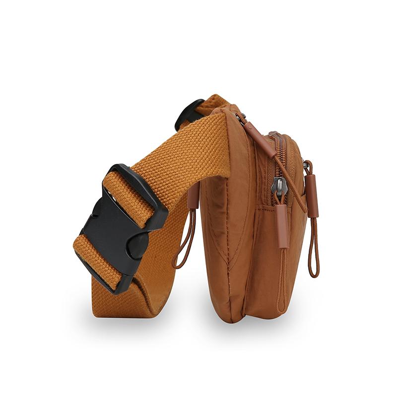Multifunctional Mobile Phone Waist Bag Lightweight Chest Bag Solid Color Outdoor Commuter Crossbody Shoulder Bag