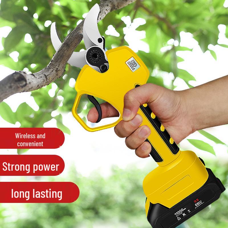 Rechargeable Electric Pruning Shears with Lithium Battery for Tree and Fruit Branches – Two Styles Available.