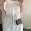Spring and Summer New Lipstick Key Chain Bag Square Leather Simple Mini Bag Fashionable Versatile Shoulder Messenger Bag Women