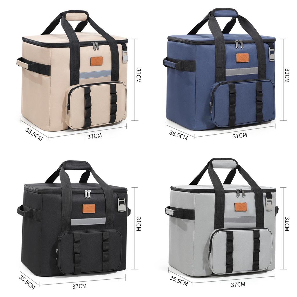 Oxford Cloth Portable Cooler Bag For Outdoor Camping And Picnic With Insulation And Large Capacity