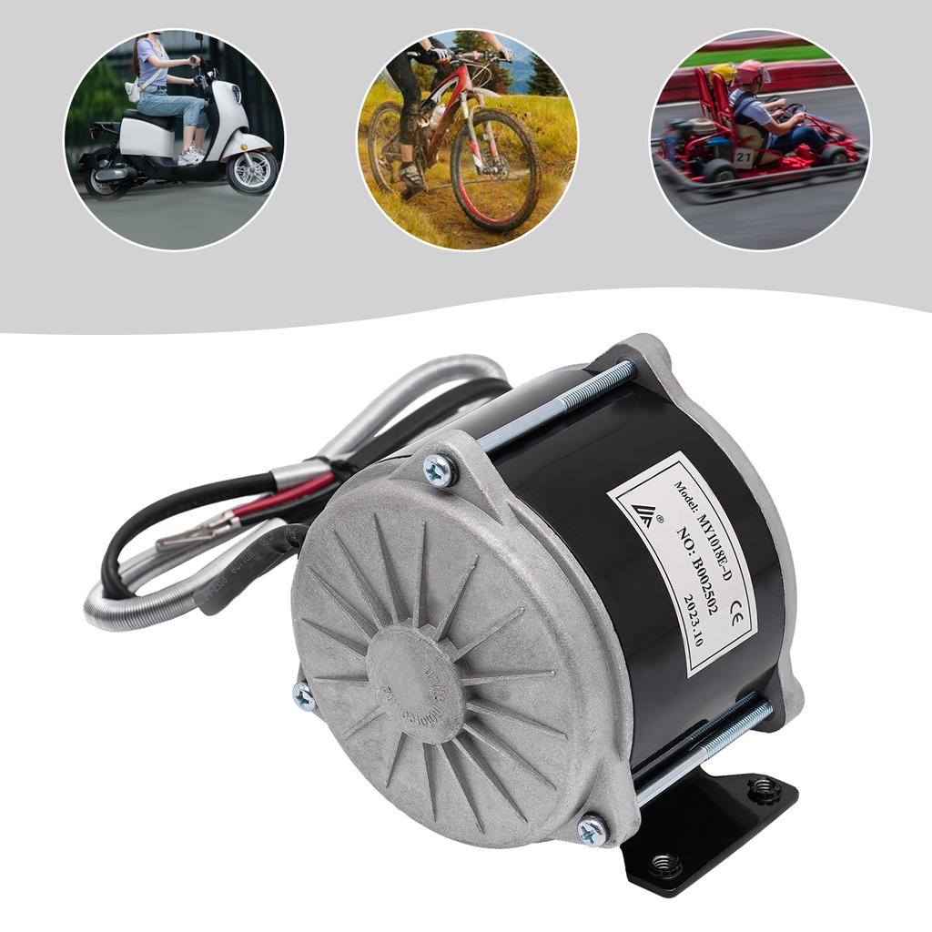 500W Brushed DC Gear Electric Motor, 36V Rated Voltage, Electric Bicycle Brushed Motor, 200kg/440.9lbs Motor Load Capacity