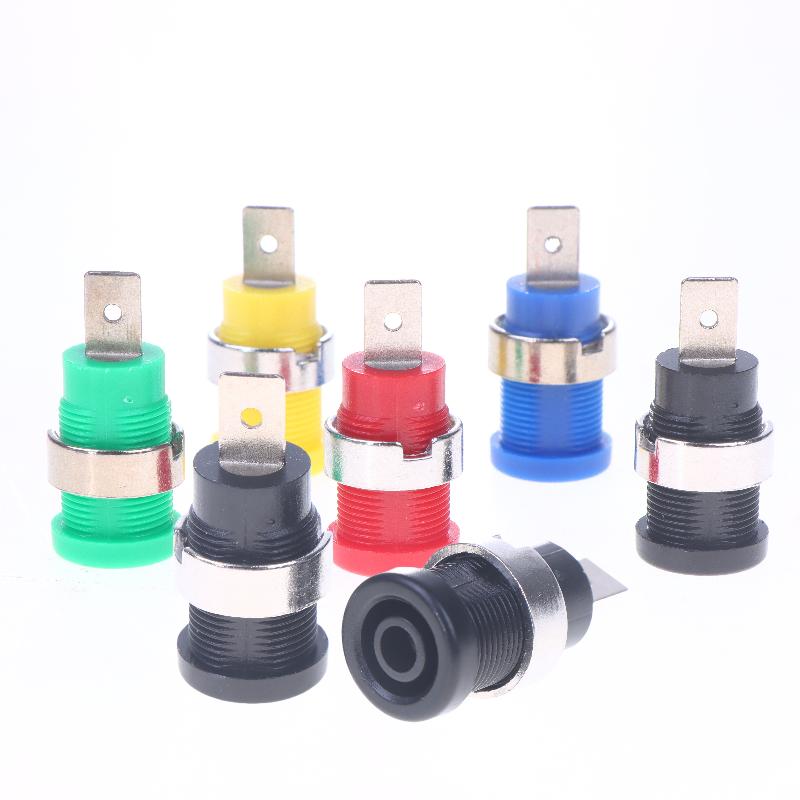 10 Pcs 4Mm Banana Plug Connectors Panel Mount Socket Binding Post Adapters Ten For 4Mm Banana Female Jack