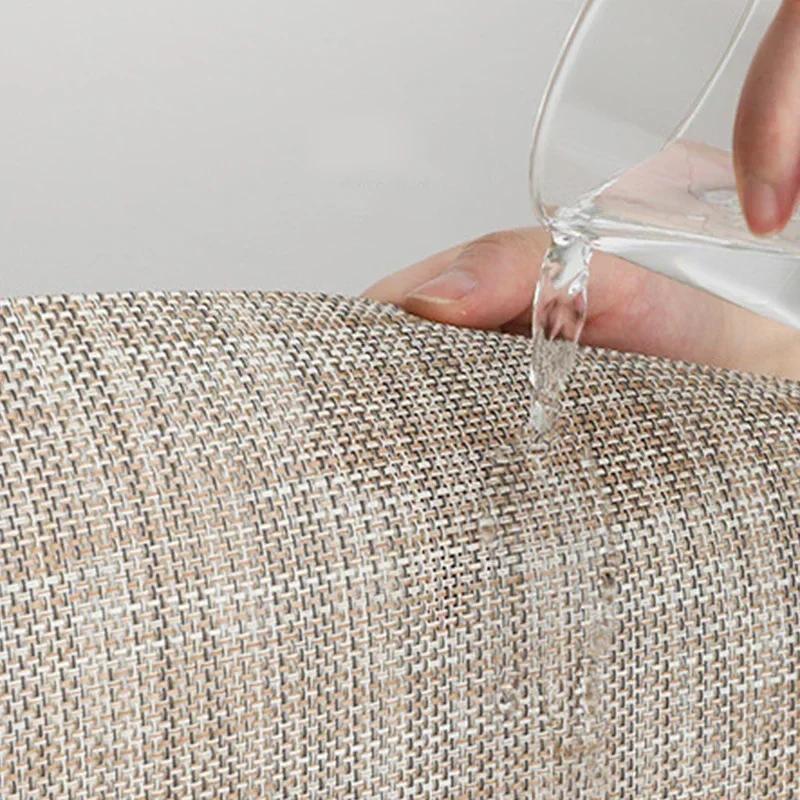 Place Mats Washable Easy To Clean Vinyl Dining Table Pads Durable PVC Weave Table Mats for Camp Party Hotel Home Decor