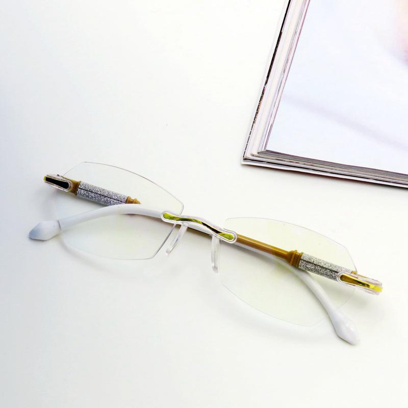 High-Definition Anti-Blue Light Frameless Reading Glasses for Men and Women: Trendy, Fashionable, and Eye-Protective