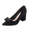Commuter High Heels Women's New Black Elegant Pointed Head Shallow Mouth Temperament Soft Sole Thick Heel Shoes Ins
