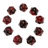 10pcs/Set D20 Colored Acrylic Polyhedral Dice 20-sided Dice Game Set Two-COLORS DND Dice Set for D&D TRPG Board Game Dice