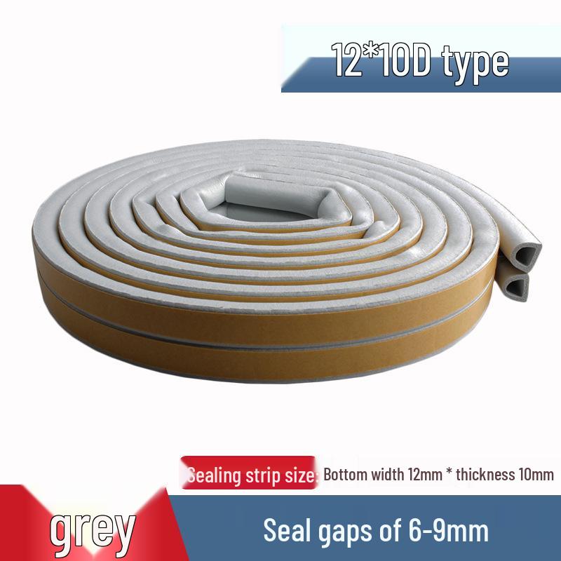 Self-Adhesive Weatherproof Door & Window Foam Seal Strip - 6m, Soundproof & Insulating