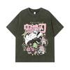 275 GSM Washed T-shirts 100% Cotton Demon Slayer V6 Mitsuri Print Unisex Heavy Cotton T Shirt