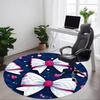1pc Bowtie, Heart Office Round Rug, Non-slip, Soft and Durable Office Rug for Interior Decoration, Perfect for Office, Beautiful Decoration Yy26031206