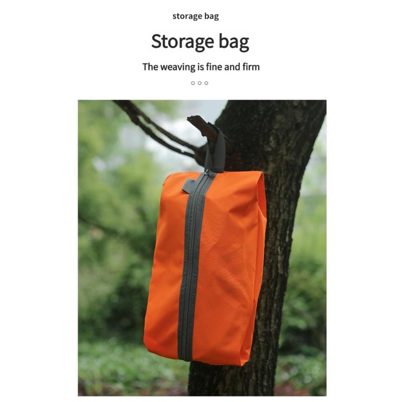 Fabric Storage Bag Various Compartments Portable Organizing Bags Oxford Cloth Texture for Hiking Camping Swimming Needs