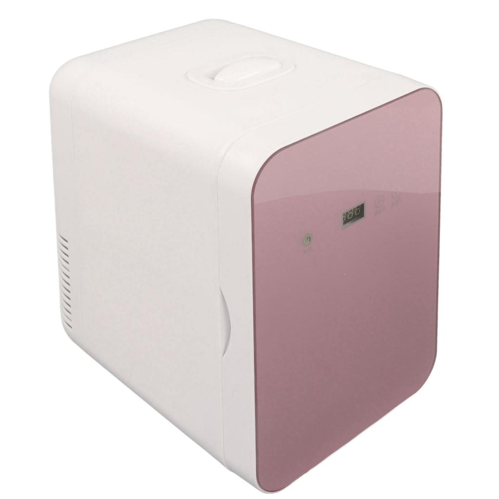 Mini Fridge Rose Gold 8L Digital Display Desktop Cooler Warmer with Vehicle Cable for Travel
