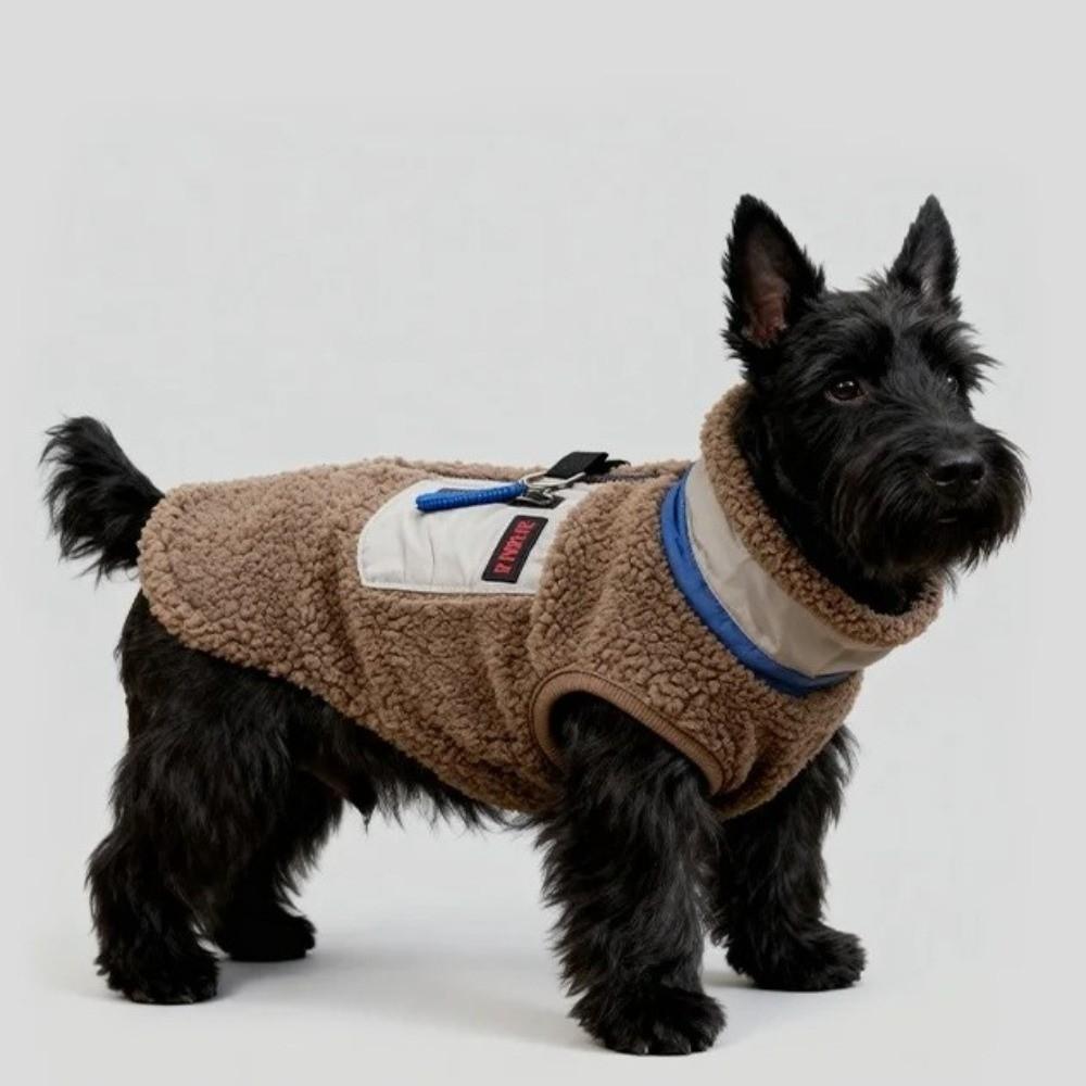 Windproof Dog Vest Thickened Winter Dog Coat New Teddy Schnauzer Clothes  Dog Apparel