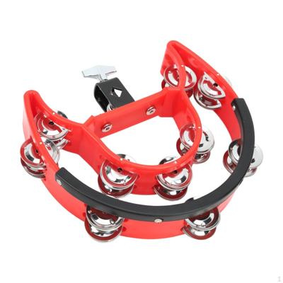 Hi Hat Tambourine Drum Set Hand Held Percussion Accessories Shaker Metal Instrument Bell Rattle