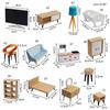 Couch Bed Model Toy Simulation Furniture Mini Furniture Doll House Furniture Miniature Furniture