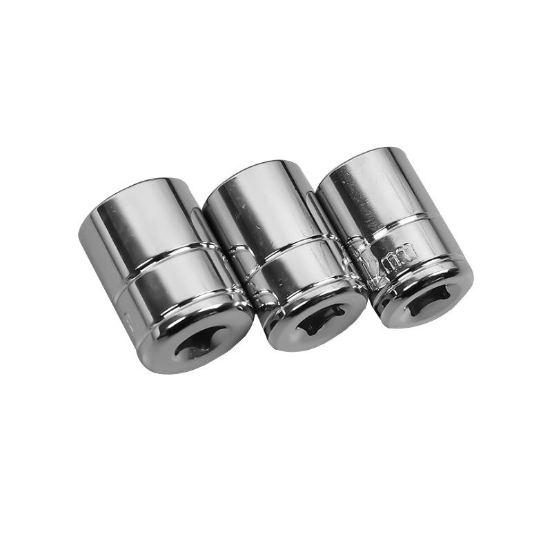 1/4Inch 4-14Mm Six Angle Sleeve Convert Hex Deep Socket Wrench Head Sleeve For Ratchet Wrench Auto Repair Hand Tool