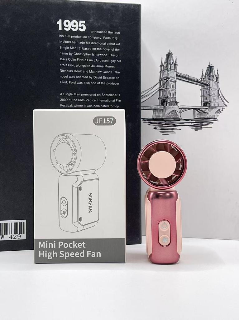 X688 Turbo Mini Handheld Fan: High-Speed, USB Rechargeable, Long-Lasting Battery, Portable for Outdoors.
