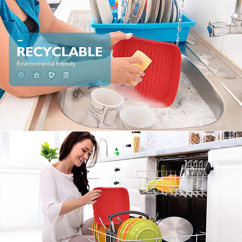 3PCS Airfryer Oven Baking Tray Silicone Non Stick Airfry Pan Liner Pizza Fried Chicken Basket Baking Pan with Brush & Food Tong