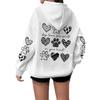 Shit shoveling officer cute pet theme stick figure love dog paw hooded sweater oversize couple shoulder coat