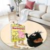 Barbapapa Round Area Rug,Carpet Rug for Living Room Bedroom Sofa Playroom Decor,Non-slip Floor Mat