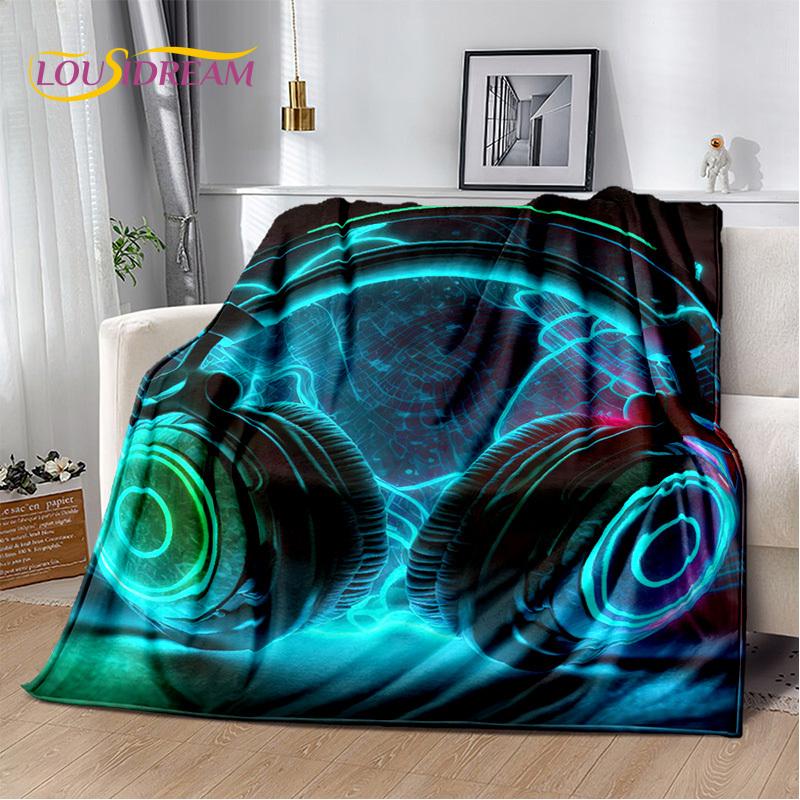 Note Music Colorful Musical Score Cartoon Blanket,Soft Throw Blanket for Home Bedroom Bed Sofa Picnic Travel Office Cover Child