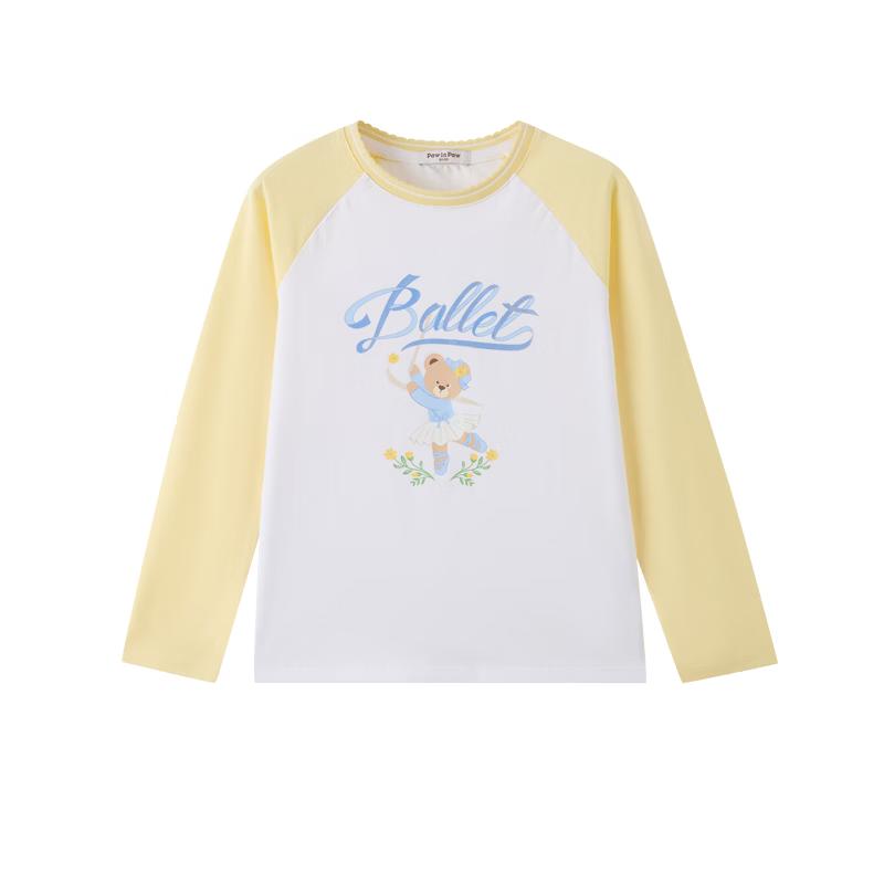 PawinPaw Girls  Cartoon Bear Raglan T-shirt 110