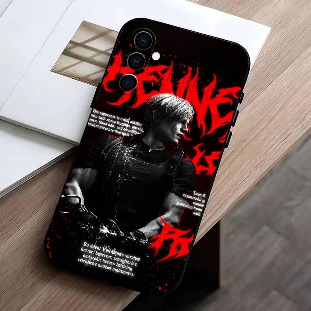 Leon-S Resident Evil 4 Agent  Phone Case Black Silicone Soft For Samsung Galaxy A73,A72,A71,A70,A53,A52,A51