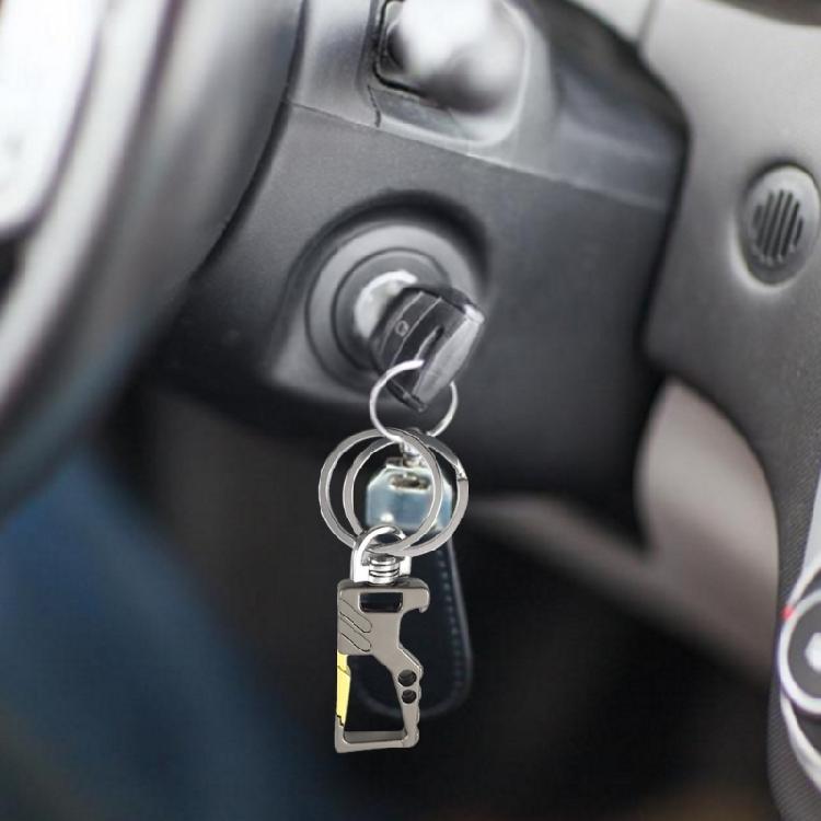 Auto Car Key Holder Car Key Chains Carabiner Clip Metal Keychains Bottle Opener 2 Key Rings for Adult Keychain