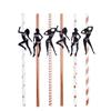 6/12pcs Bachelorette Party Penis Paper Straws Hen Night Party Adult Birthday Supplies Team Bride to be Wedding Decoration Favors