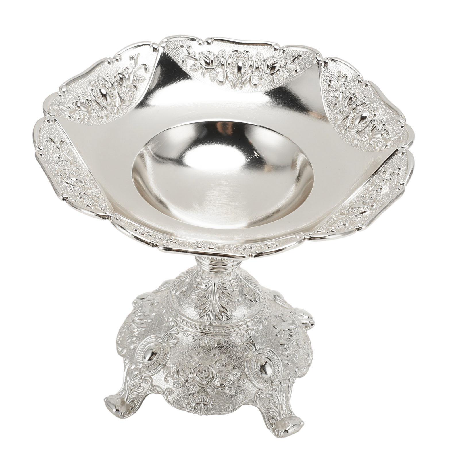 

Европейский стиль поднос для фруктов металлический цинковый сплав стеллаж для хранения закусок и орехов обеденный стол декор S серебряный